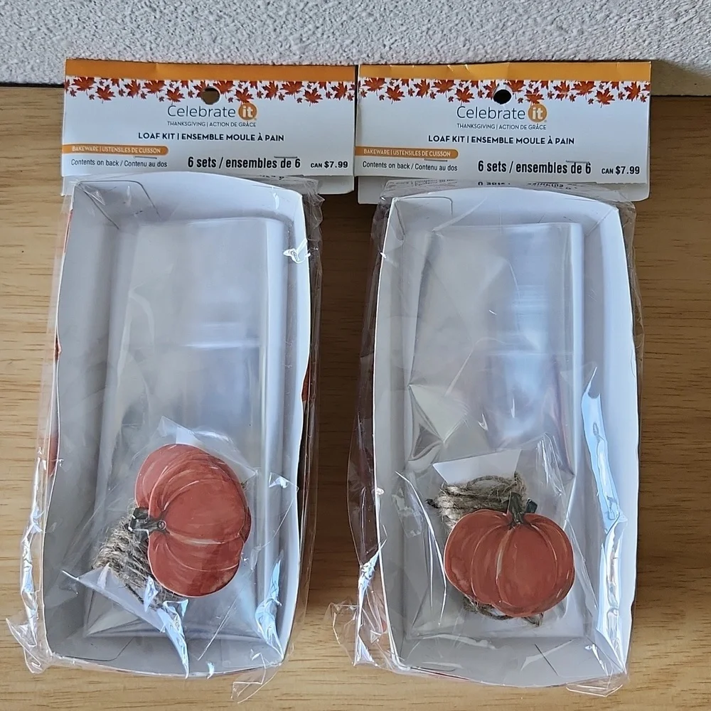 Loaf Kit Bakeware Celebrate It NWT 2 Sets Pumpkin Design